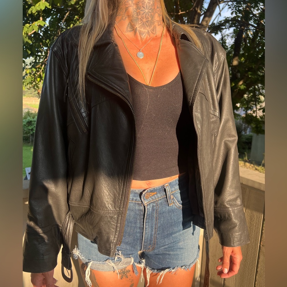 Vintage Leather bomber jacket MINT